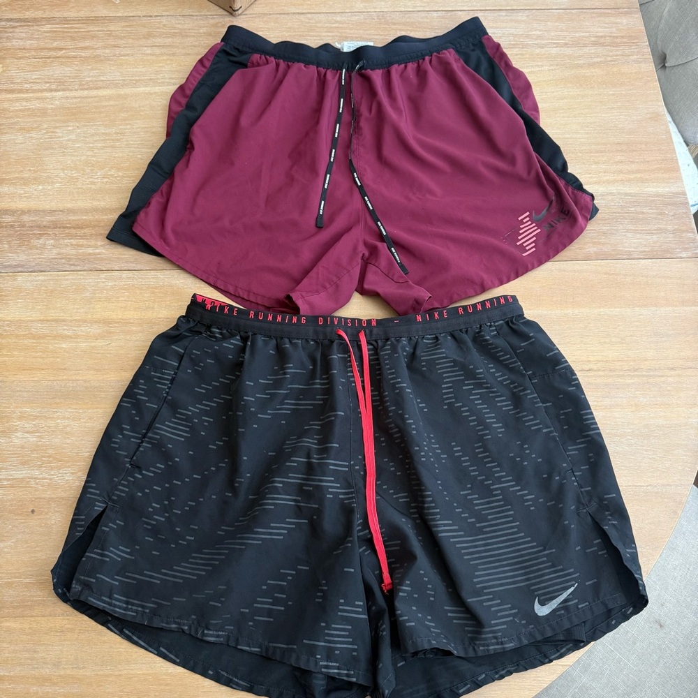2x Nike Dri-FIT Run Division Running Shorts Men's Sz Large Bundle